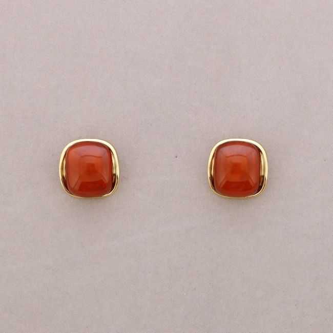 SQUARE STEEL RESIN EARRINGS