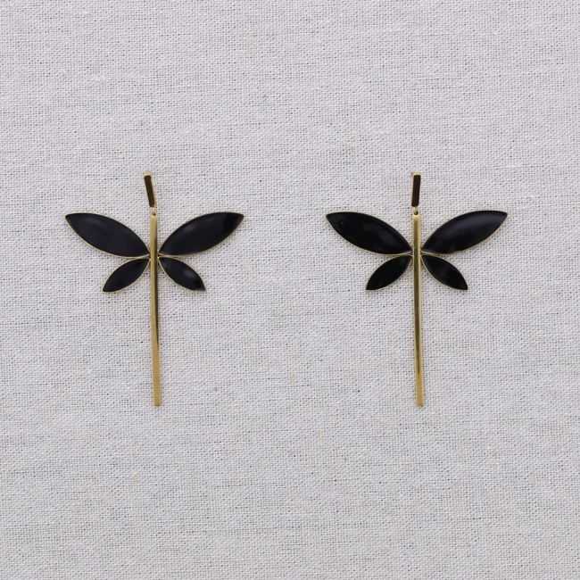 PENDIENTES ACERO LIBÉLULA ESMALTE