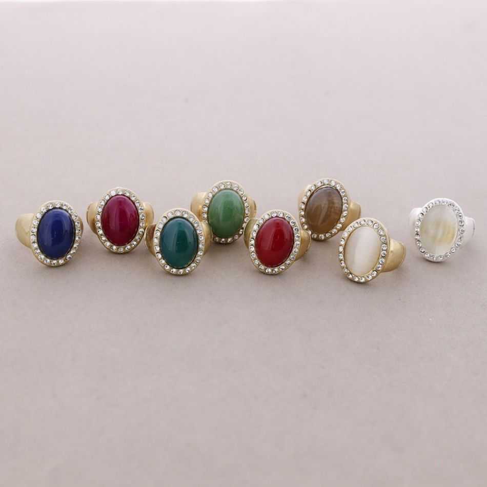 ANILLO ELÁSTICO METAL PIEDRA CRISTALES