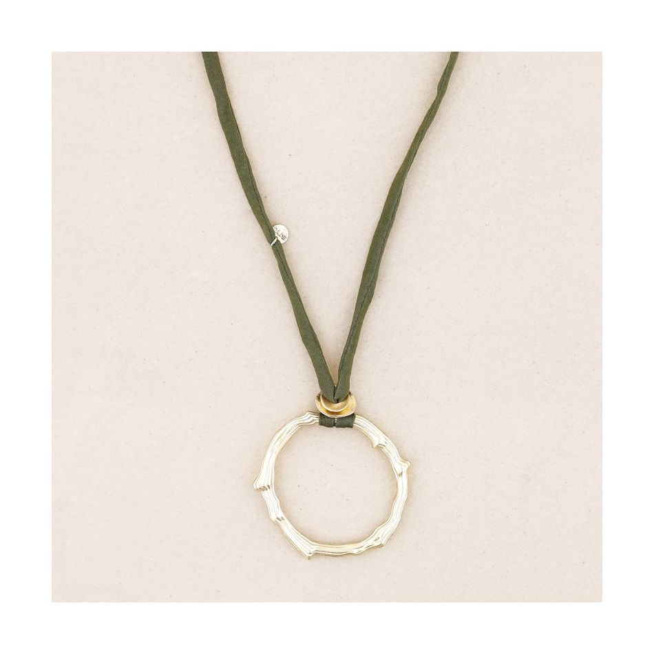 COLLAR LARGO COLGANTE ANILLA METAL