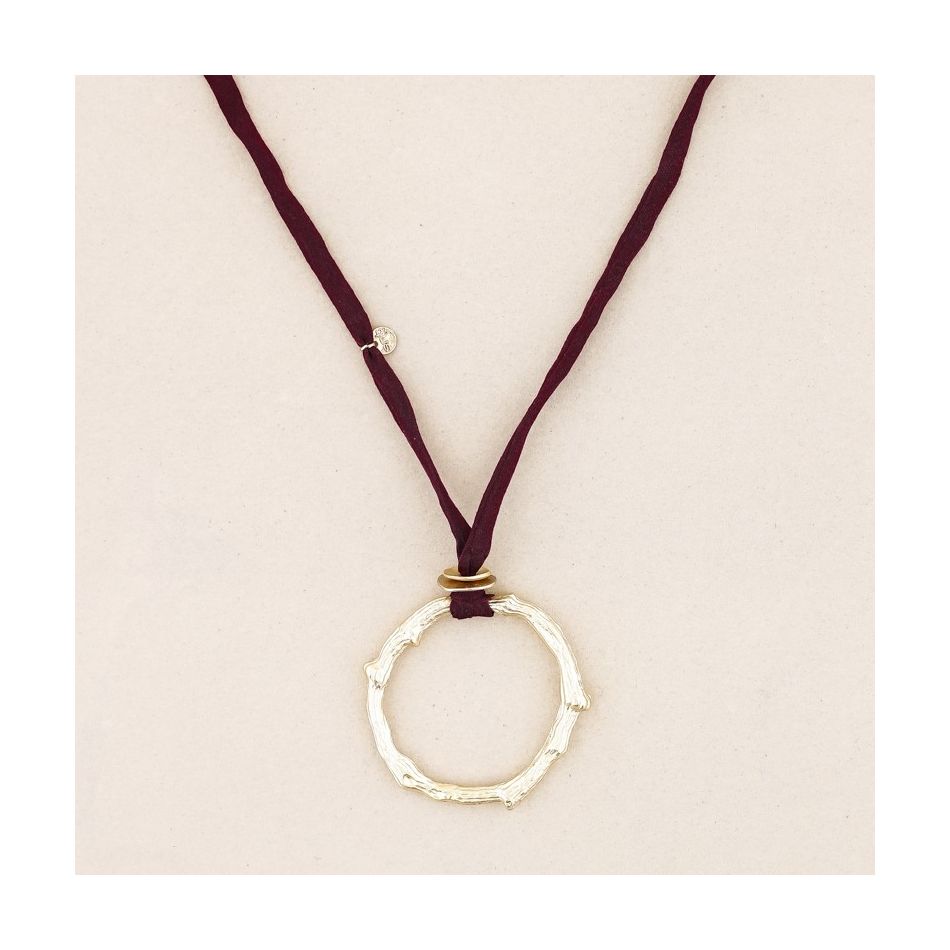 COLLAR LARGO COLGANTE ANILLA METAL