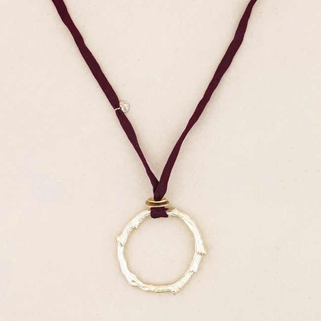 COLLAR LARGO COLGANTE ANILLA METAL