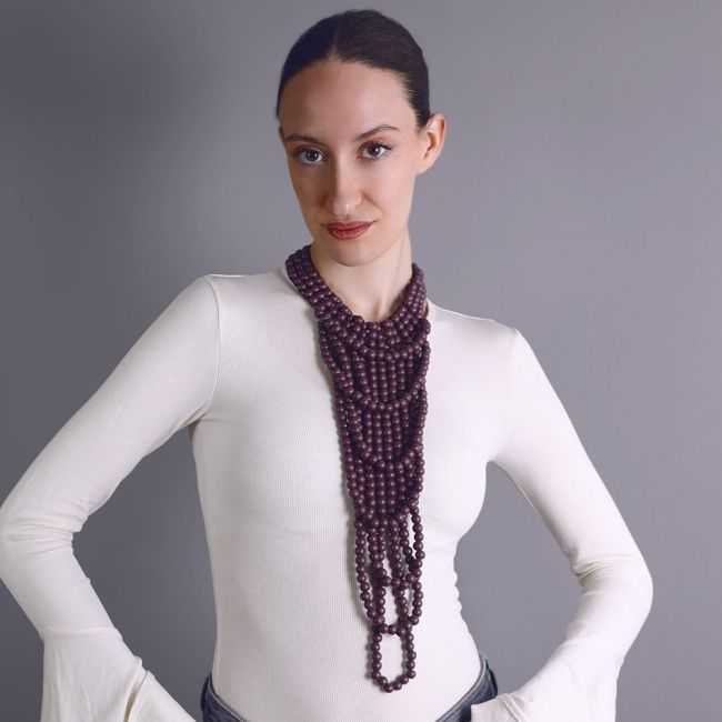 COLLAR BABERO BOLAS MADERA