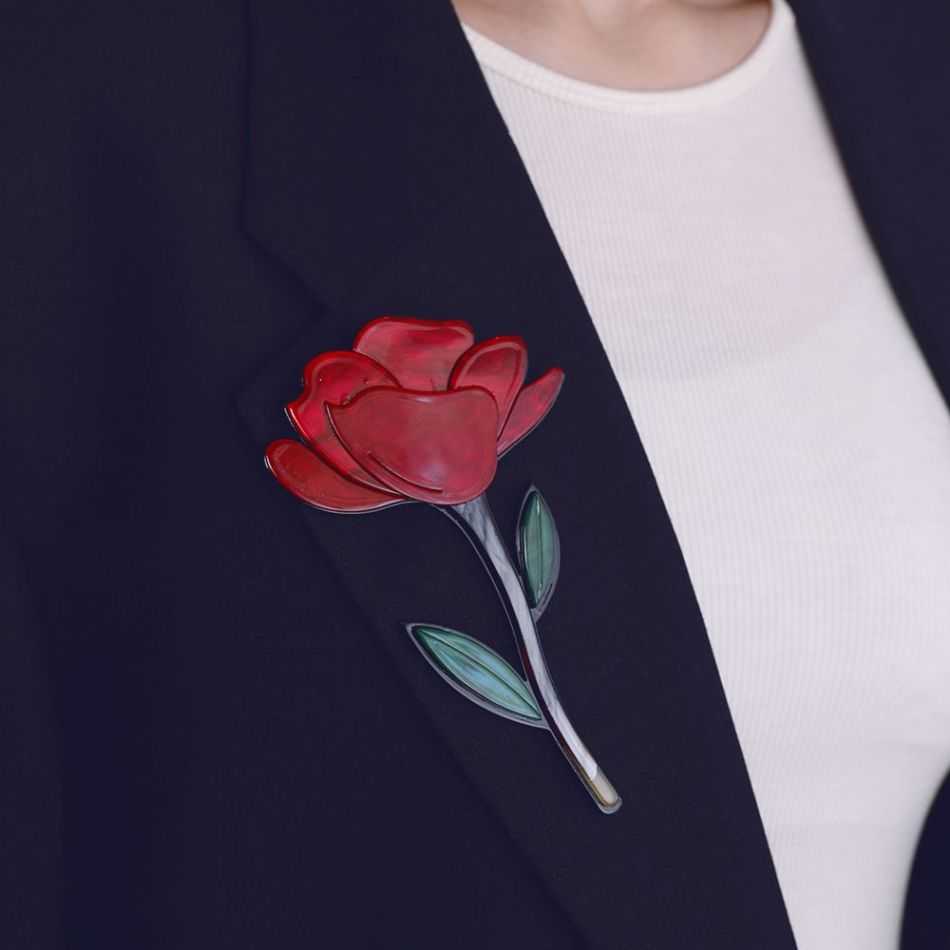 BROCHE FLOR RESINA
