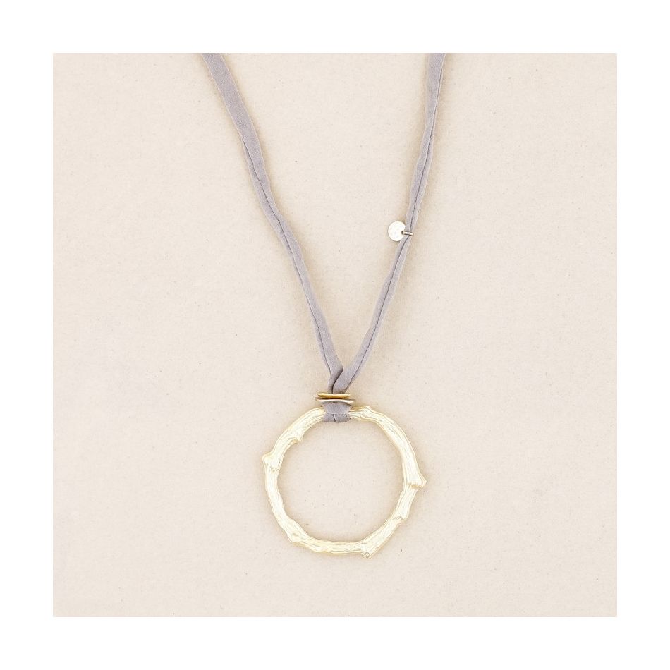 COLLAR LARGO COLGANTE ANILLA METAL