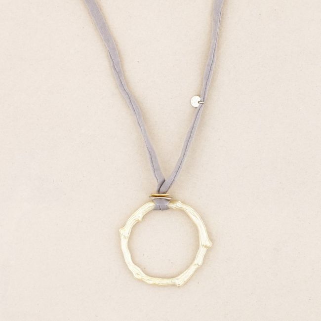 COLLAR LARGO COLGANTE ANILLA METAL