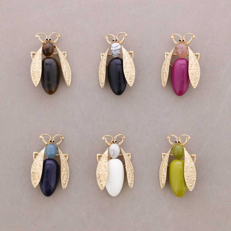 METAL RESIN BUG BROOCH