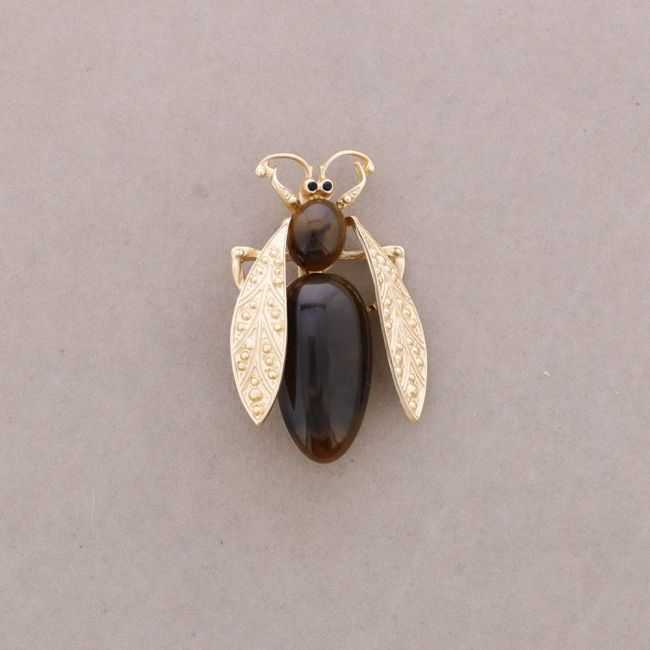 METAL RESIN BUG BROOCH
