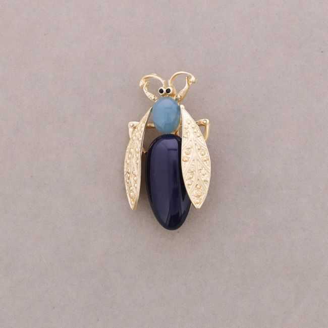 METAL RESIN BUG BROOCH