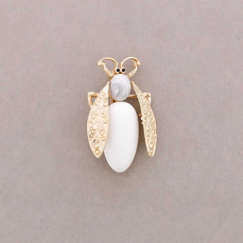 METAL RESIN BUG BROOCH