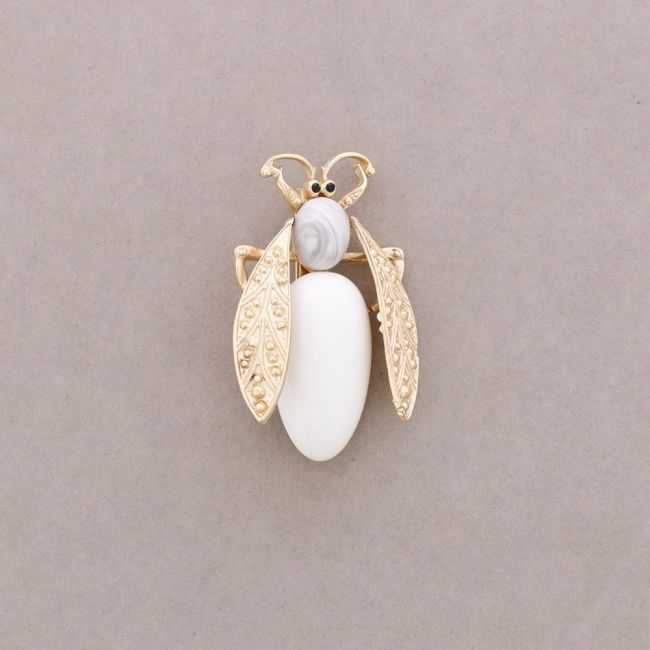 METAL RESIN BUG BROOCH