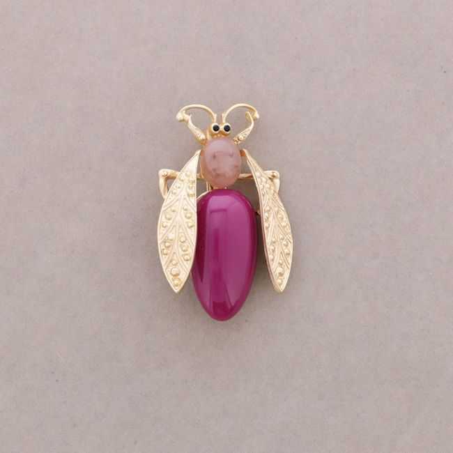 METAL RESIN BUG BROOCH