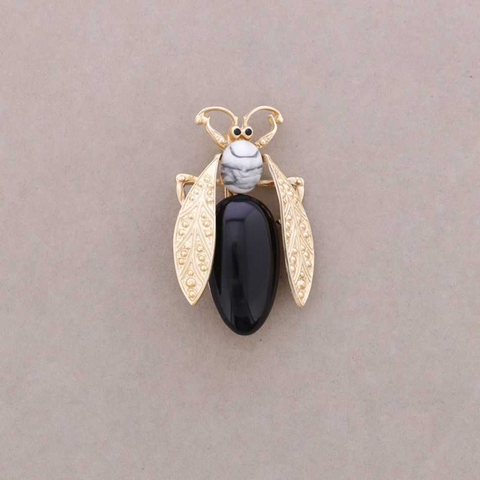 METAL RESIN BUG BROOCH