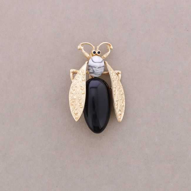 METAL RESIN BUG BROOCH