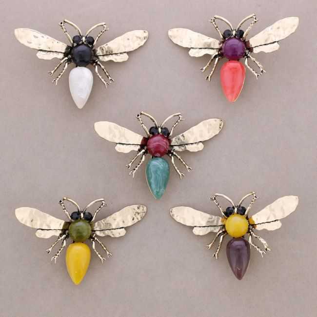 BROCHE INSECTO RESINA CRISTALES