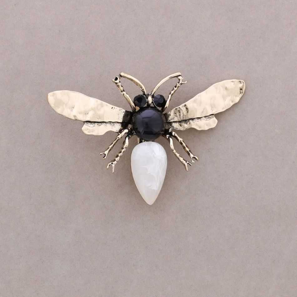 RESIN CRYSTALS INSECT BROOCH