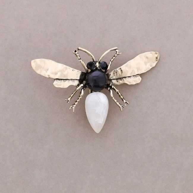 RESIN CRYSTALS INSECT BROOCH