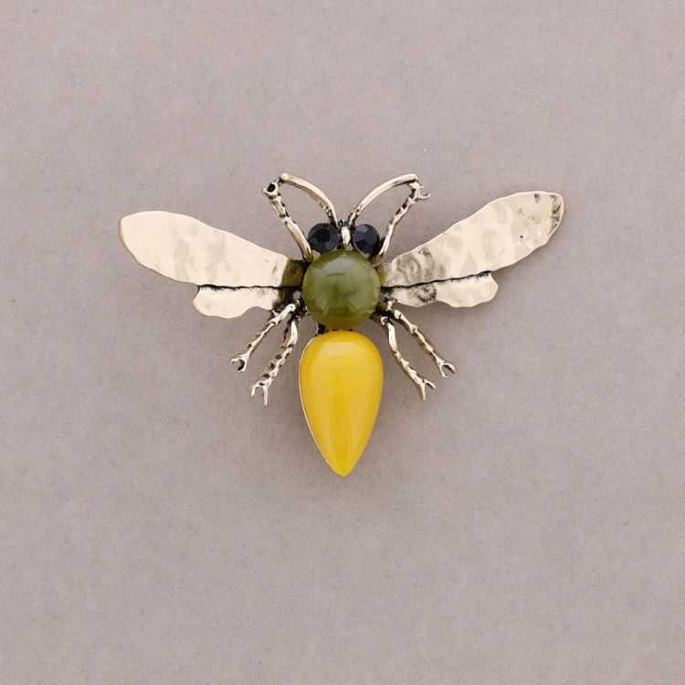 RESIN CRYSTALS INSECT BROOCH 2