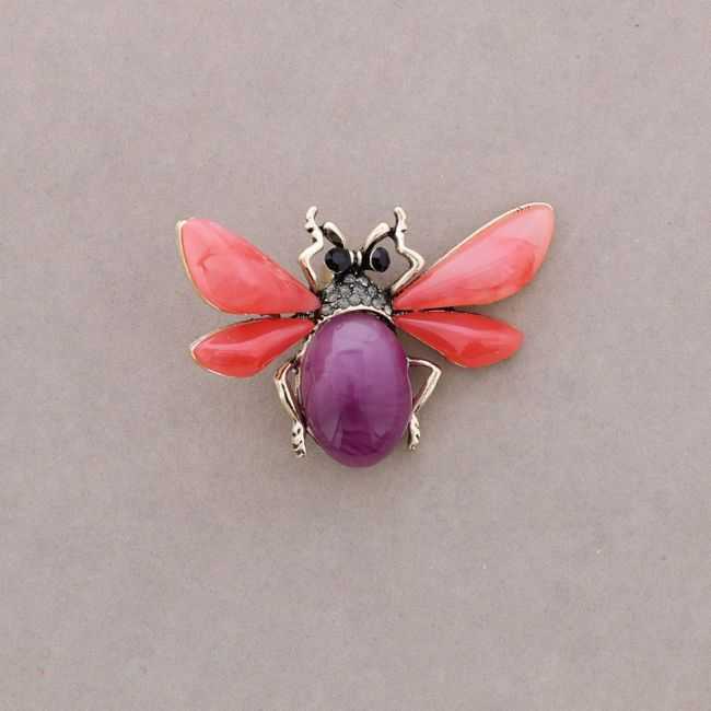 BROCHE INSECTO RESINA CRISTALES
