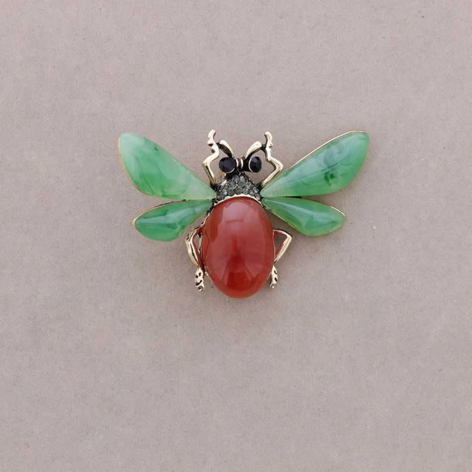CRYSTAL RESIN INSECT BROOCH