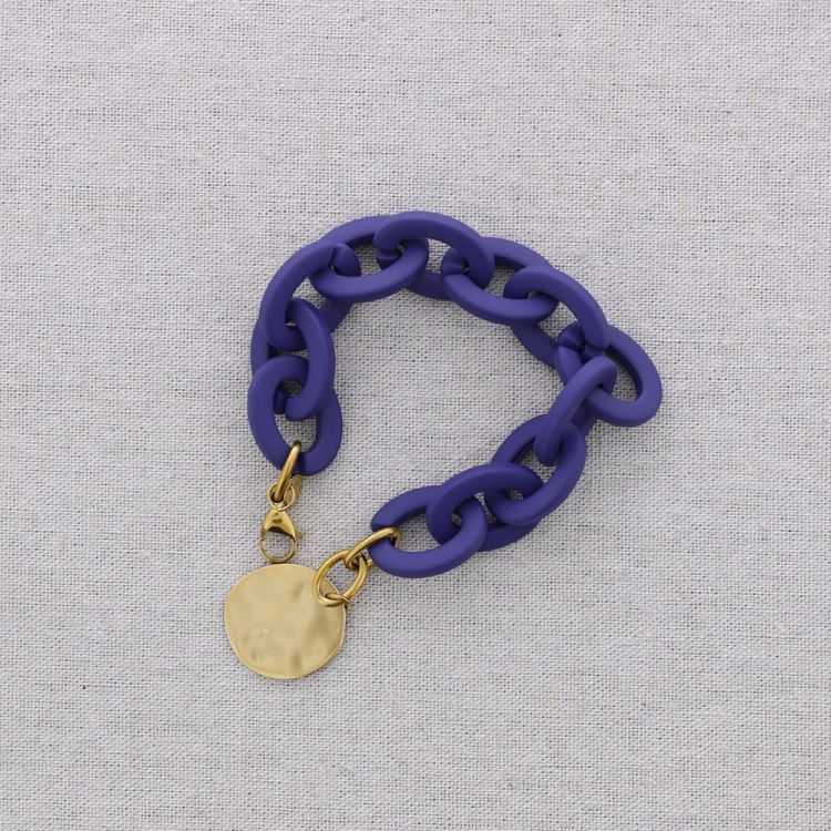 PULSERA ACERO ESLABONES RESINA