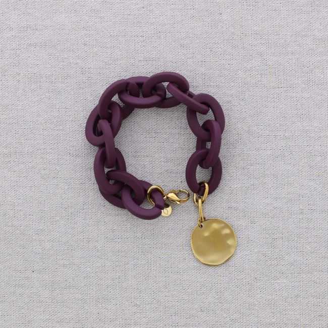 STEEL BRACELET WITH RESIN LINKS