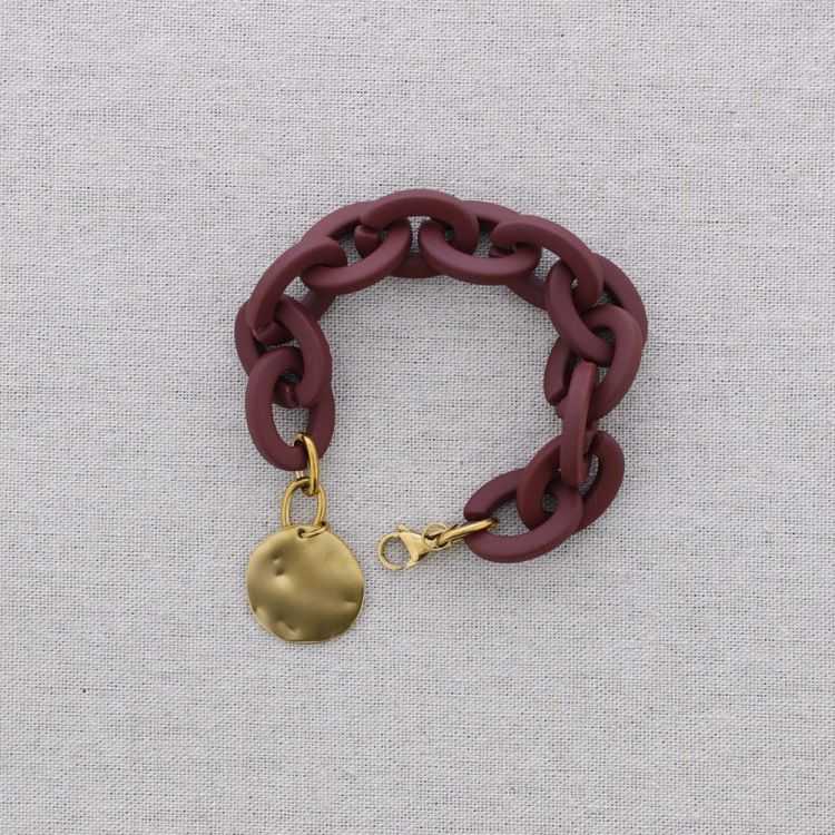 STEEL BRACELET WITH RESIN LINKS 2