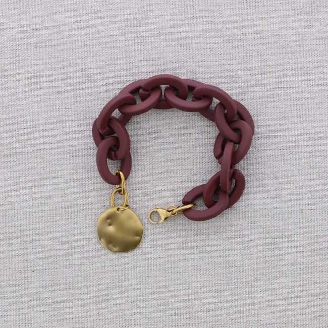 PULSERA ACERO ESLABONES RESINA