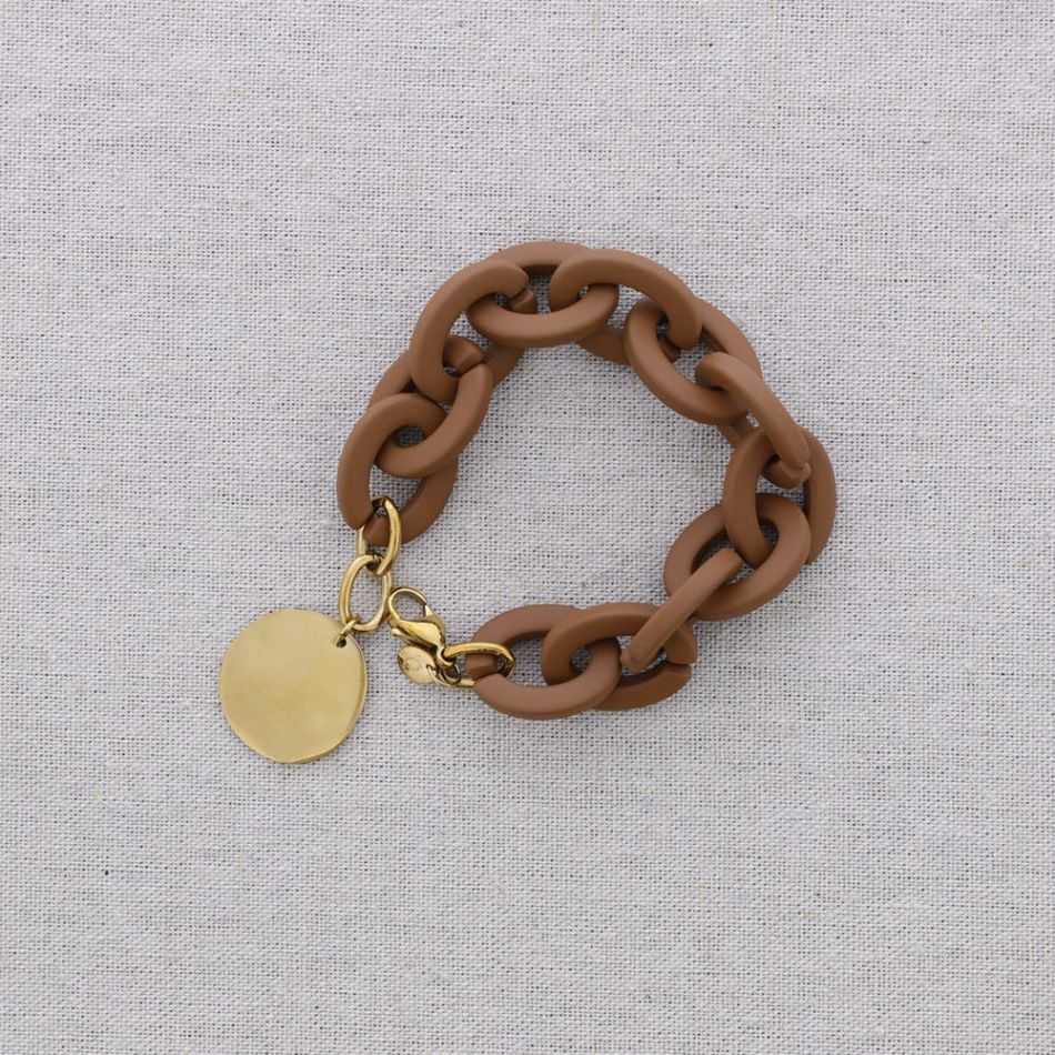 PULSERA ACERO ESLABONES RESINA