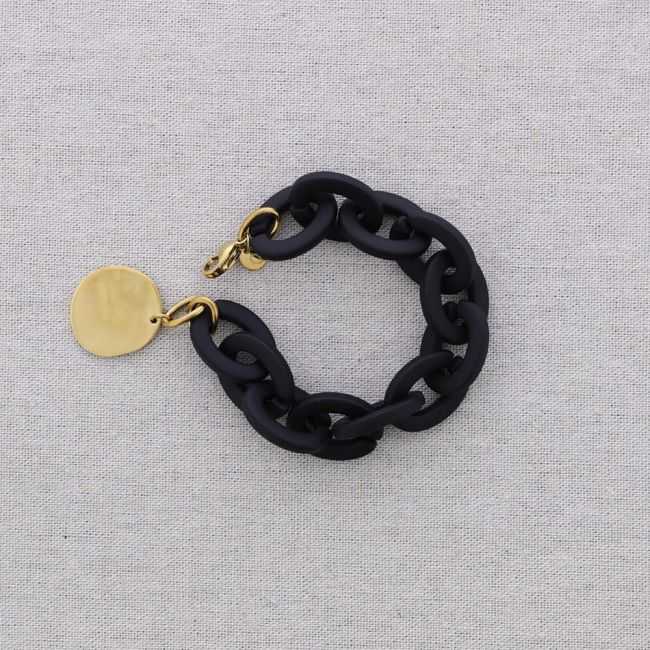 PULSERA ACERO ESLABONES RESINA