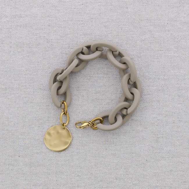 PULSERA ACERO ESLABONES RESINA