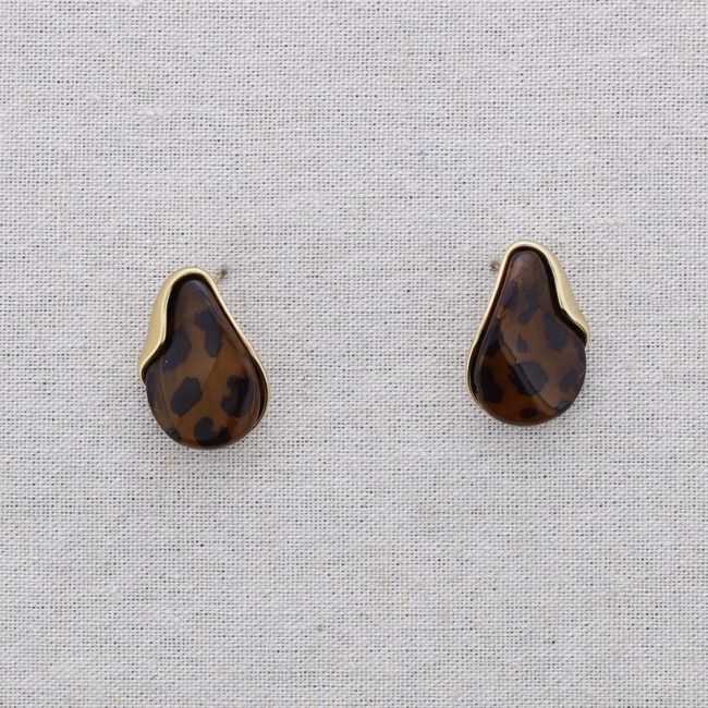 STEEL RESIN SHAPED EARRINGS