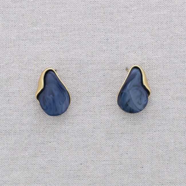 STEEL RESIN SHAPED EARRINGS