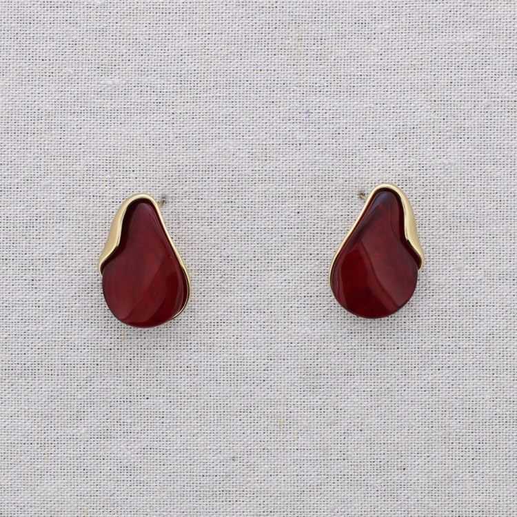 STEEL RESIN SHAPED EARRINGS 2