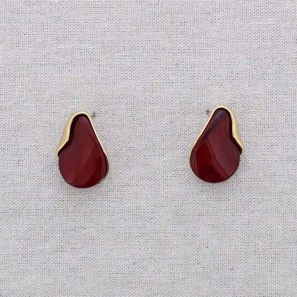 STEEL RESIN SHAPED EARRINGS