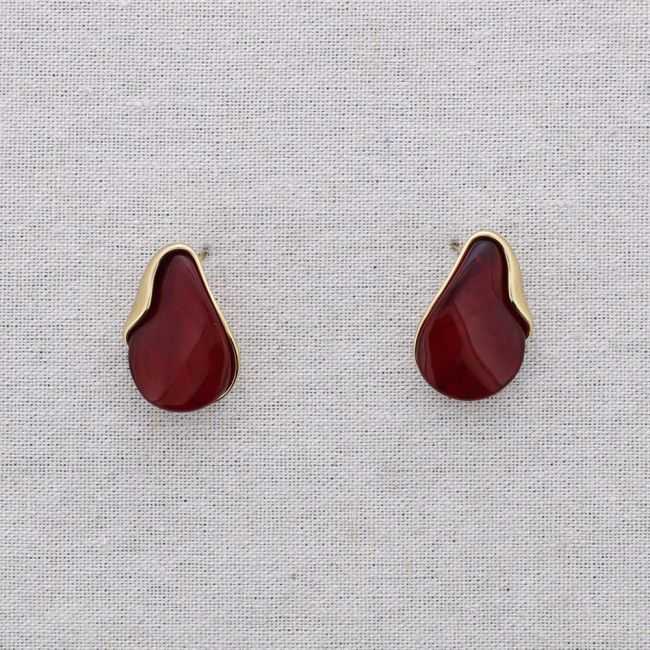 STEEL RESIN SHAPED EARRINGS