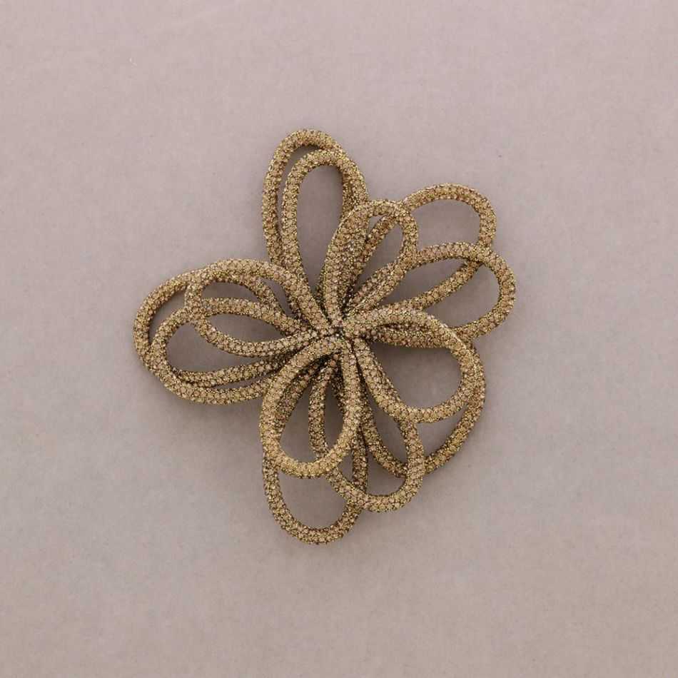 CRYSTAL FLOWER BROOCH