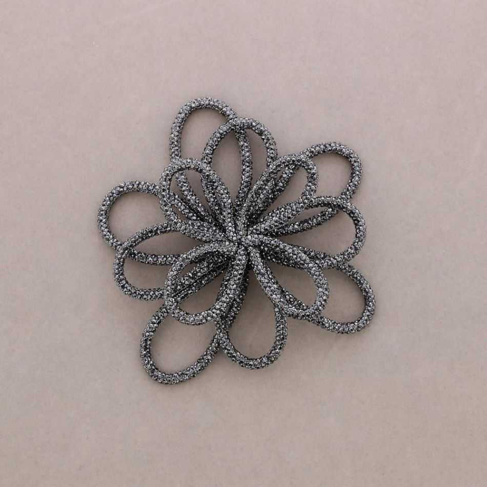CRYSTAL FLOWER BROOCH