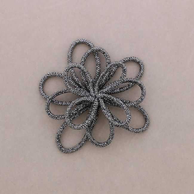 CRYSTAL FLOWER BROOCH