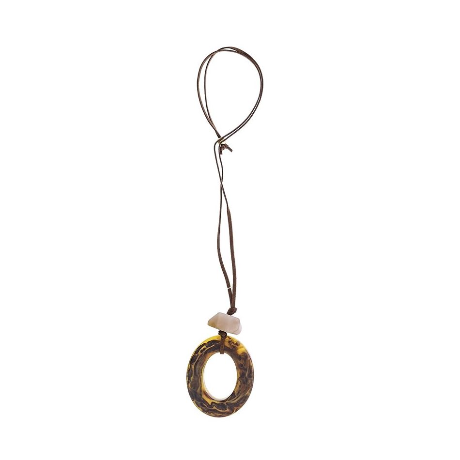 LONG RESIN PENDANT NECKLACE