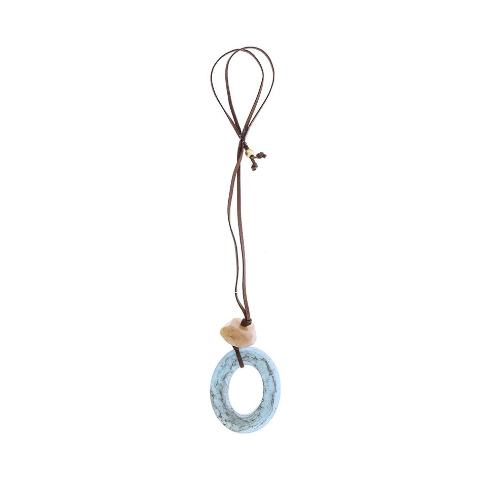 LONG RESIN PENDANT NECKLACE