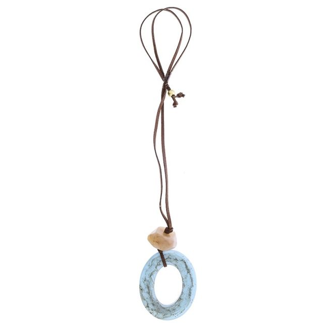 COLLAR LARGO COLGANTE RESINA