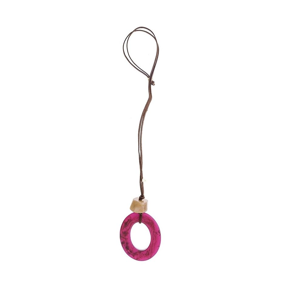 COLLAR LARGO COLGANTE RESINA