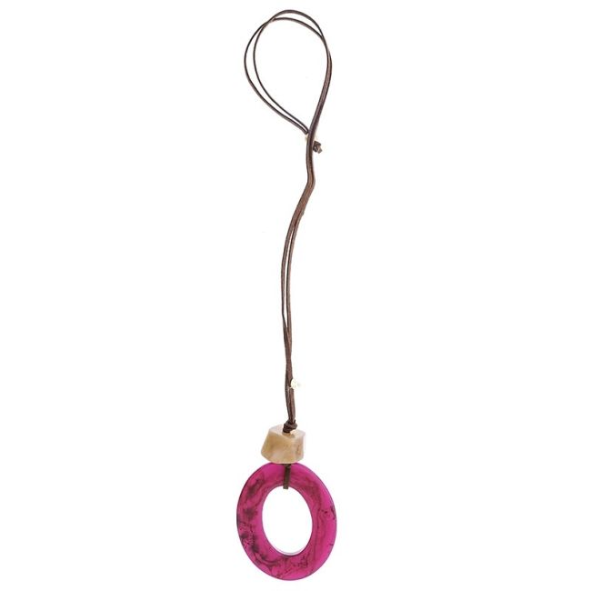 LONG RESIN PENDANT NECKLACE