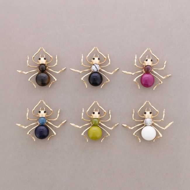 METAL RESIN BUG BROOCH