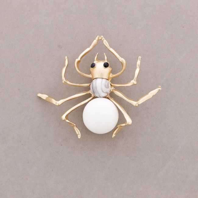 METAL RESIN BUG BROOCH