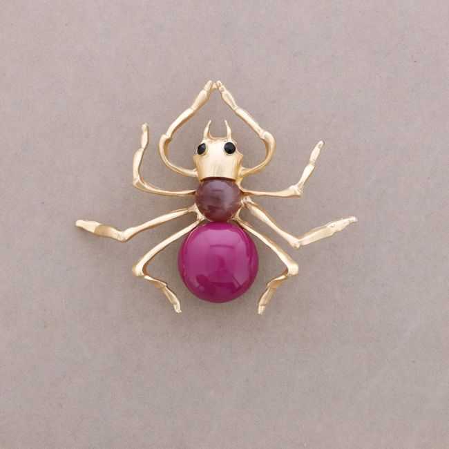 METAL RESIN BUG BROOCH