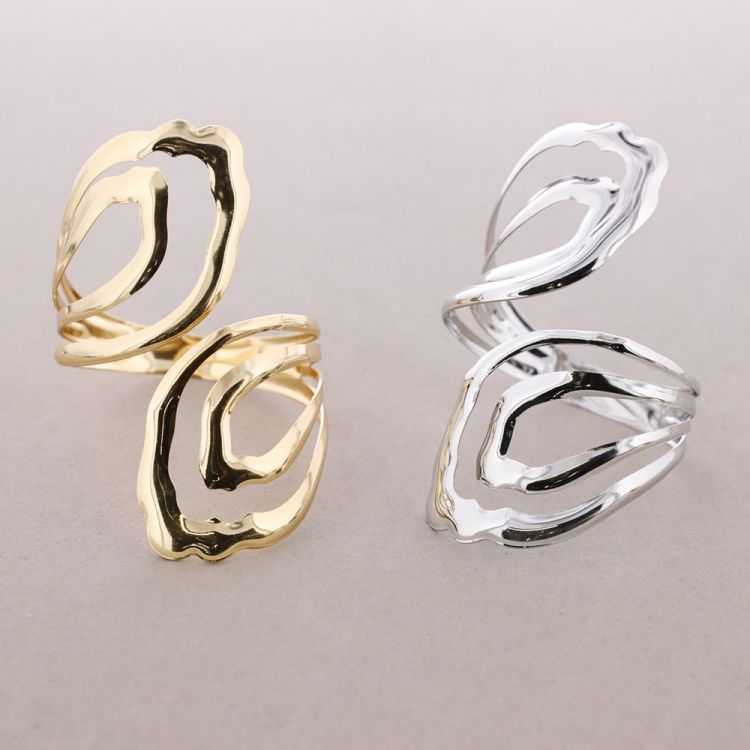 PULSERA AJUSTABLE DOBLE PÉTALO METAL 2