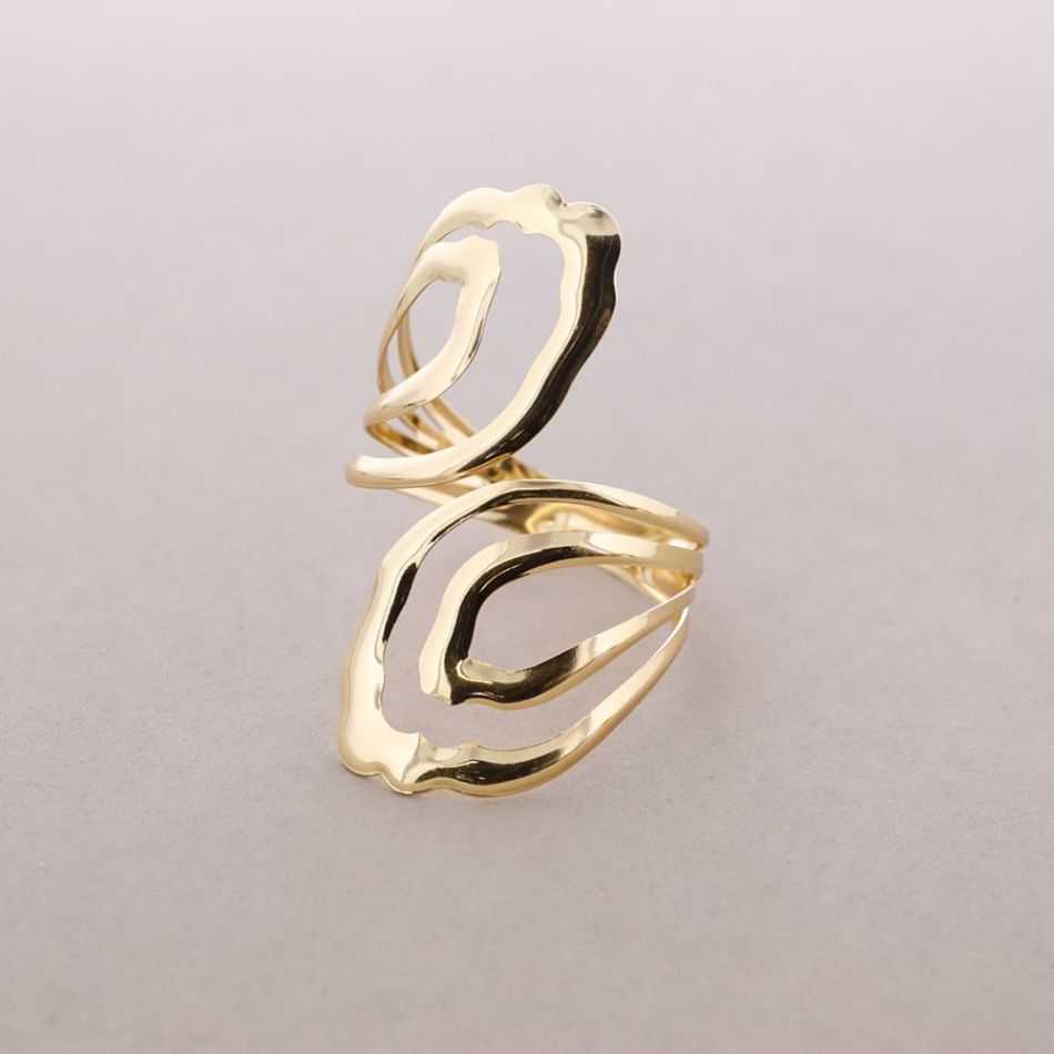 ADJUSTABLE METAL DOUBLE PETAL BRACELET