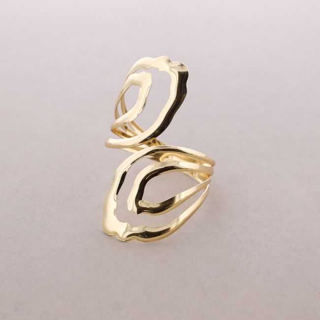 ADJUSTABLE METAL DOUBLE PETAL BRACELET